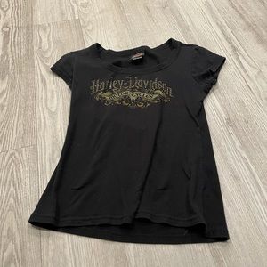 Y2K Harley Davidson Baby Tee